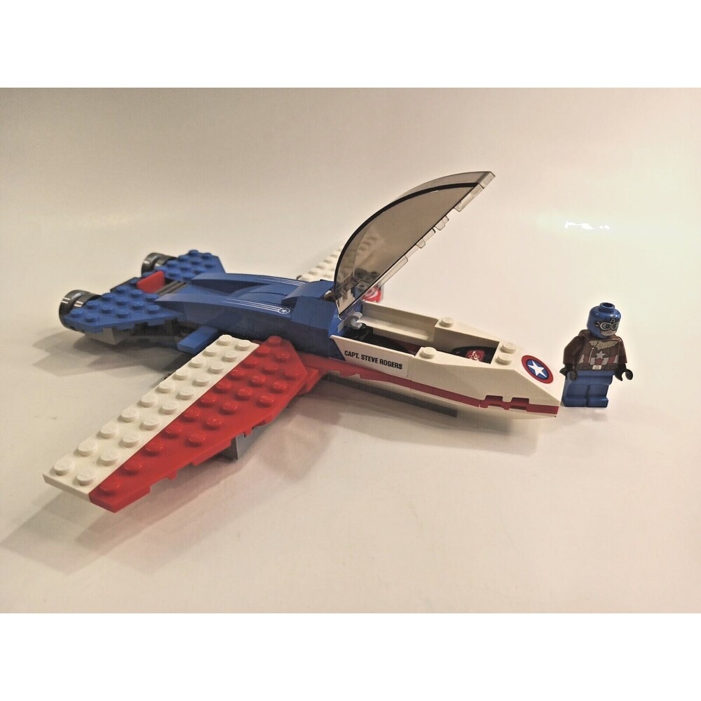 Lego Marvel Cpt America Jet Pursuit 76076 Retired Minifigure Incomplete Plane